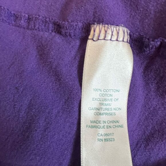 Purple Graphic Print Short Sleeve Cotton Tee Shirt L - Picture 7 of 7